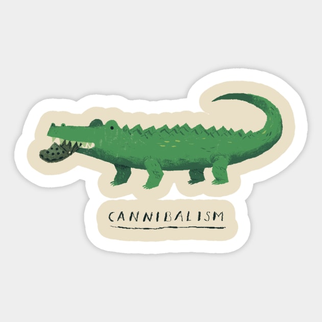 croc cannibalism Sticker by Louisros